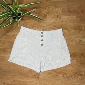 LC Lauren Conrad Womens Beige Linen Shorts Size Large